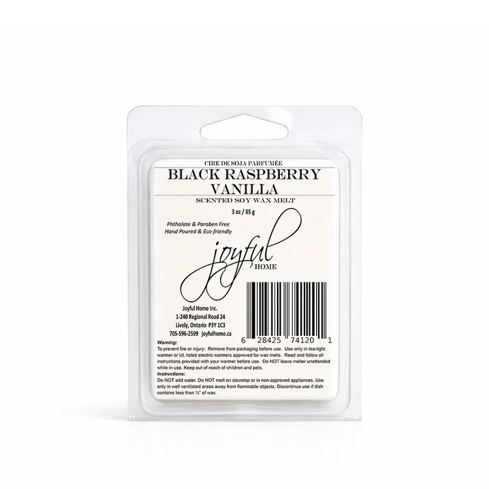 Black Vanilla Raspberry Soy Candles & Wax Melts