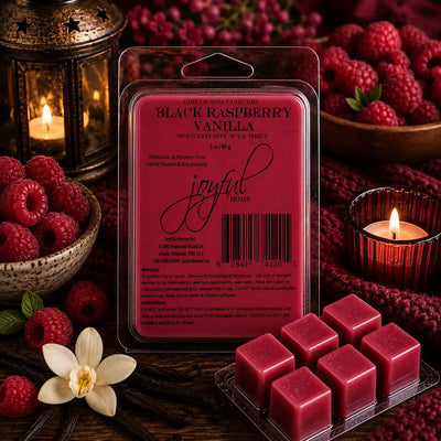 Black Vanilla Raspberry Soy Candles & Wax Melts